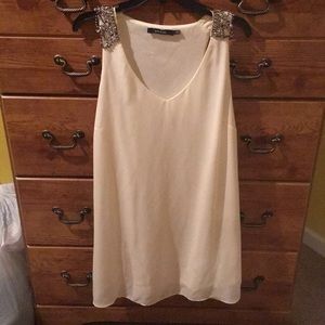 Cream shift dress